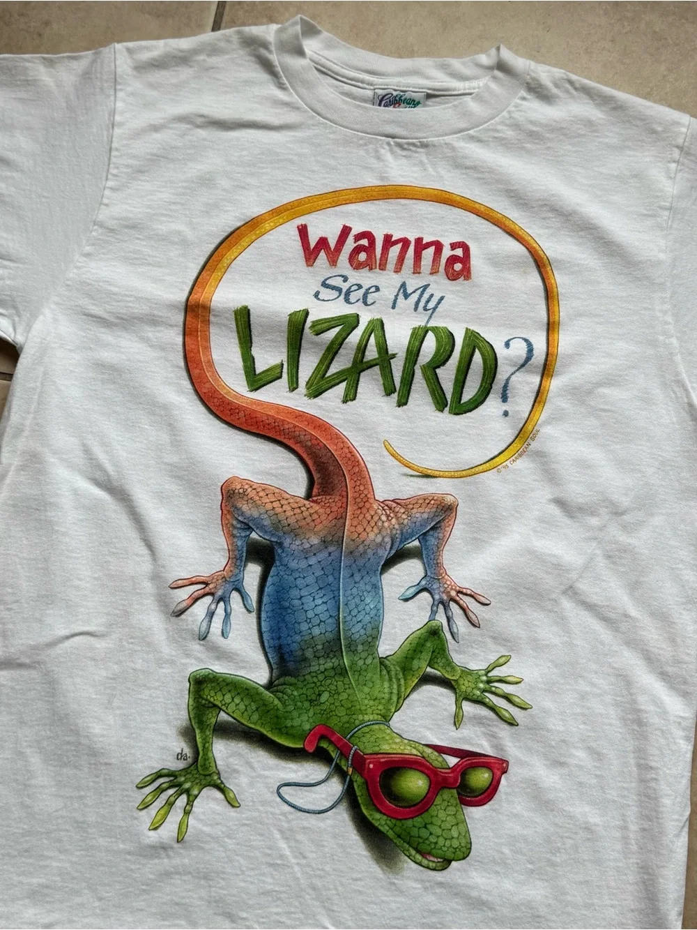 Vintage Wanna See My Lizard Caribbean Surf t shirt